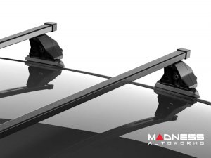 FIAT 500L Roof Rack Luggage Bars - Smooth Roof - Black - OMAC 